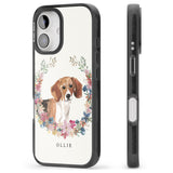 iPhone 16 Pro Max Personalised Beagle - Watercolour Dog Portrait Black Impact Phone Case