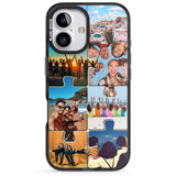 iPhone 16 Pro Max Personalised Jigsaw Photo Grid Black Impact Phone Case