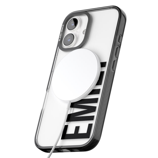 iPhone 16 Pro Max Personalised Name Black Impact Phone Case