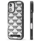 iPhone 16 Pro Max Personalised Hawk Moth Pattern Black Impact Phone Case