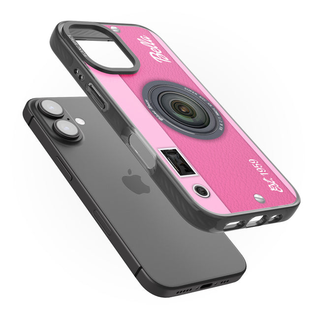 iPhone 16 Pro Max Personalised Pink Dream Camera Black Impact Phone Case