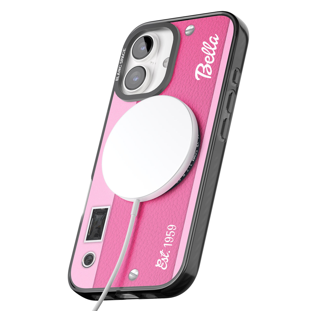 iPhone 16 Pro Max Personalised Pink Dream Camera Black Impact Phone Case