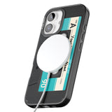 iPhone 16 Pro Max Personalised Dark Cassette Black Impact Phone Case