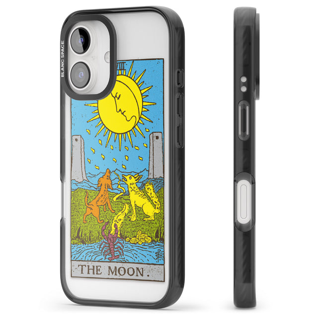 iPhone 16 Pro Max Personalised The Moon Tarot Card - Colour Black Impact Phone Case