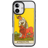 iPhone 16 Pro Max Personalised Strength Tarot Card - Colour Black Impact Phone Case