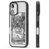 iPhone 16 Pro Max Personalised The Lovers Tarot Card - Transparent Black Impact Phone Case