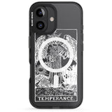 iPhone 16 Pro Max Personalised Temperance Tarot Card - White Transparent Black Impact Phone Case