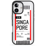 iPhone 16 Pro Max Personalised Singapore Boarding Pass Black Impact Phone Case