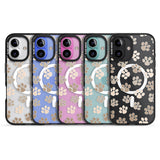 iPhone 16 Pro Max Paw Prints Black Impact Phone Case