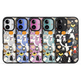 iPhone 16 Pro Max Cartoon Cat Collage Black Impact Phone Case