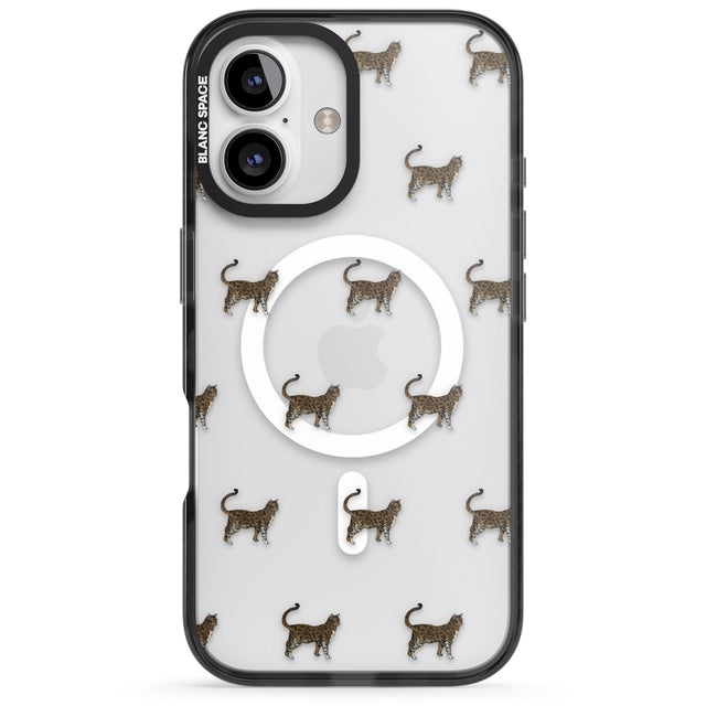 iPhone 16 Pro Max Bengal Cat Pattern Black Impact Phone Case