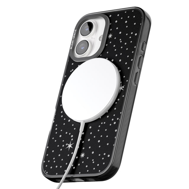 iPhone 16 Pro Max Celestial Cut-Out Stars Black Impact Phone Case