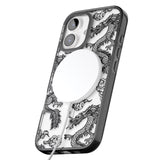 iPhone 16 Pro Max Black Dragon Pattern Black Impact Phone Case