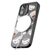 iPhone 16 Pro Max Coffee Faces Black Impact Phone Case