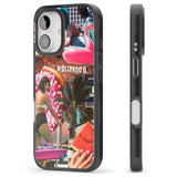 iPhone 16 Pro Max Vintage Collage: Hollywood Mix Black Impact Phone Case