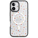 iPhone 16 Pro Max Small Confetti Print Clear Black Impact Phone Case