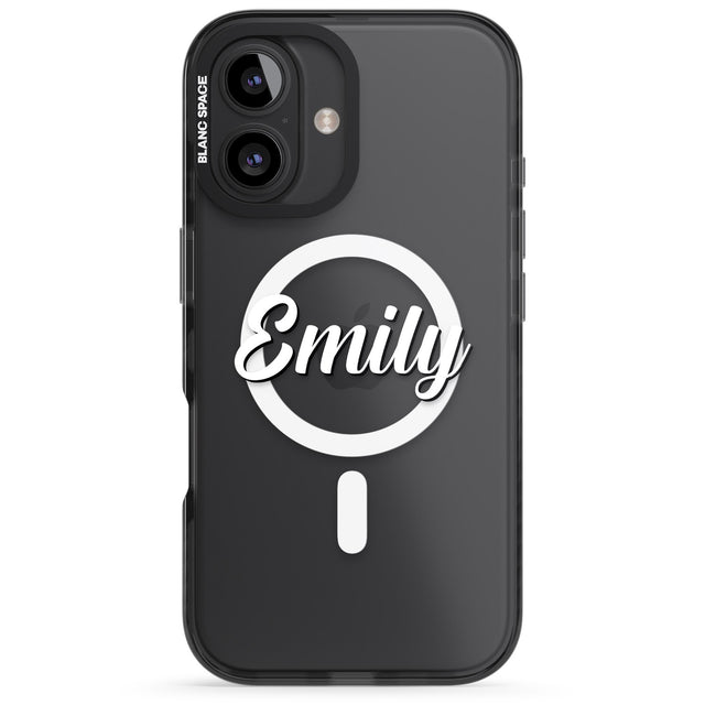 iPhone 16 Pro Max Personalised Clear Text 1B Black Impact Phone Case