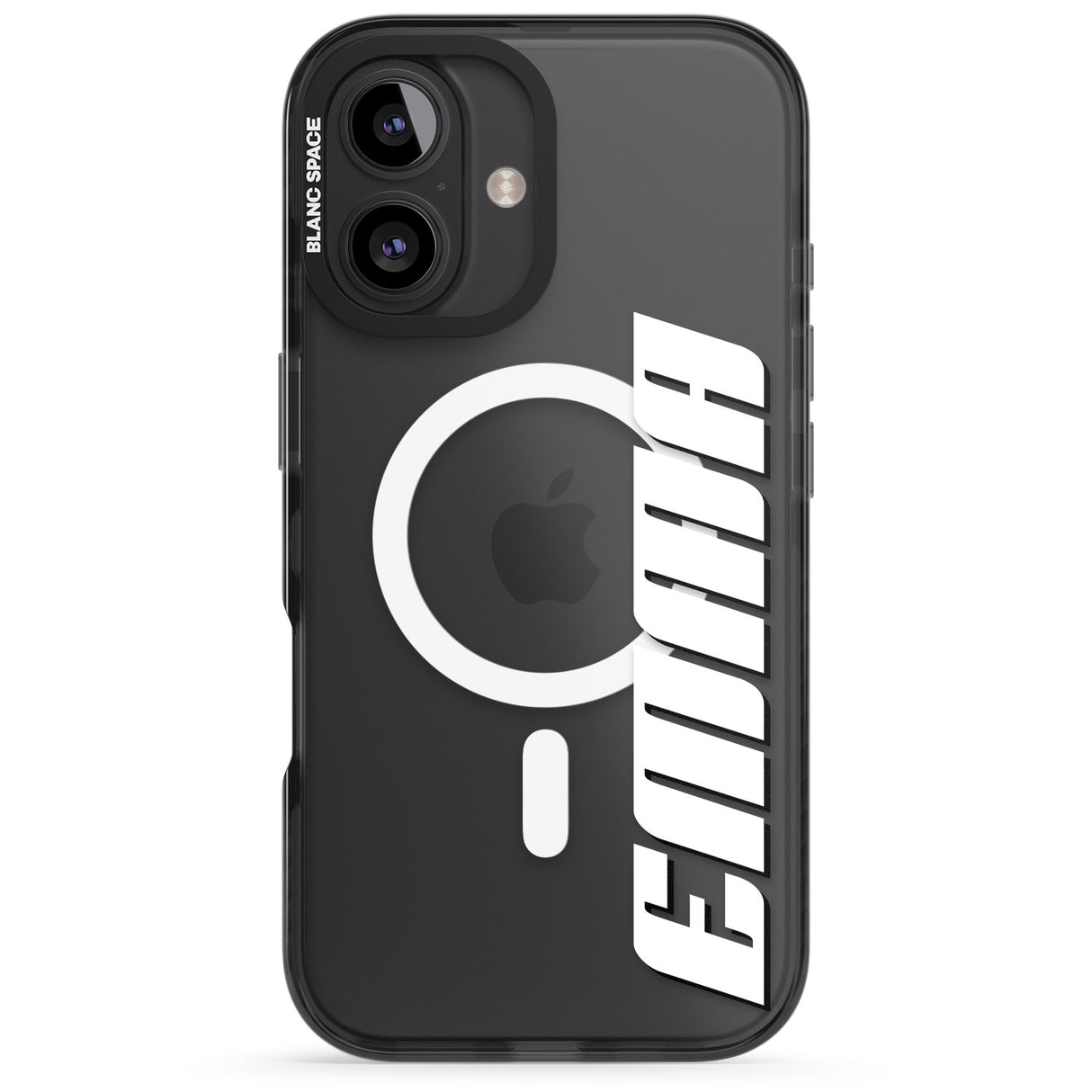 iPhone 16 Pro Max Personalised Clear Text 4B Black Impact Phone Case