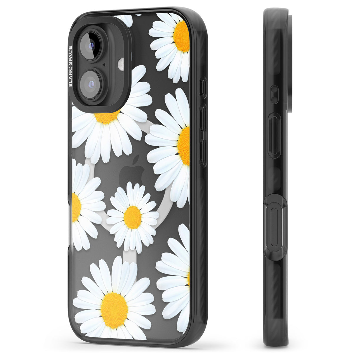 iPhone 16 Pro Max Summer Daisy Black Impact Phone Case