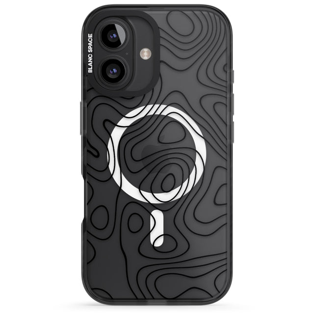 iPhone 16 Pro Max Damascus Steel Black Impact Phone Case