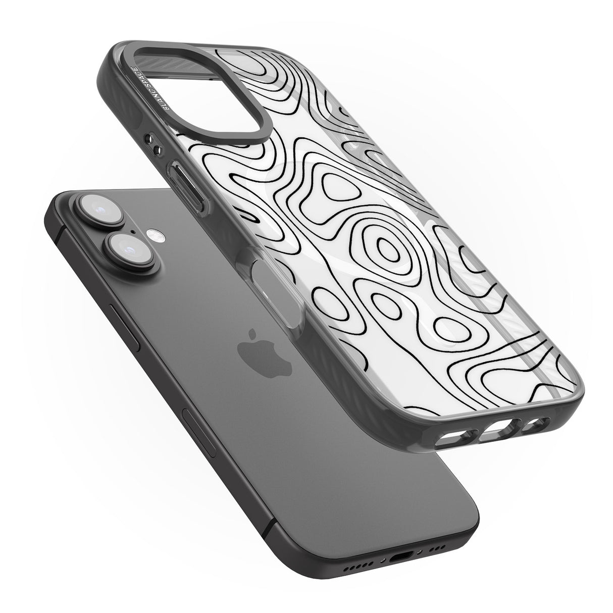 iPhone 16 Pro Max Damascus Steel Black Impact Phone Case