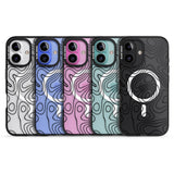 iPhone 16 Pro Max Damascus Steel Black Impact Phone Case