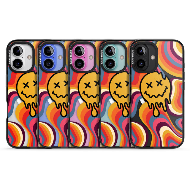 iPhone 16 Pro Max Trippy Face Melt Black Impact Phone Case