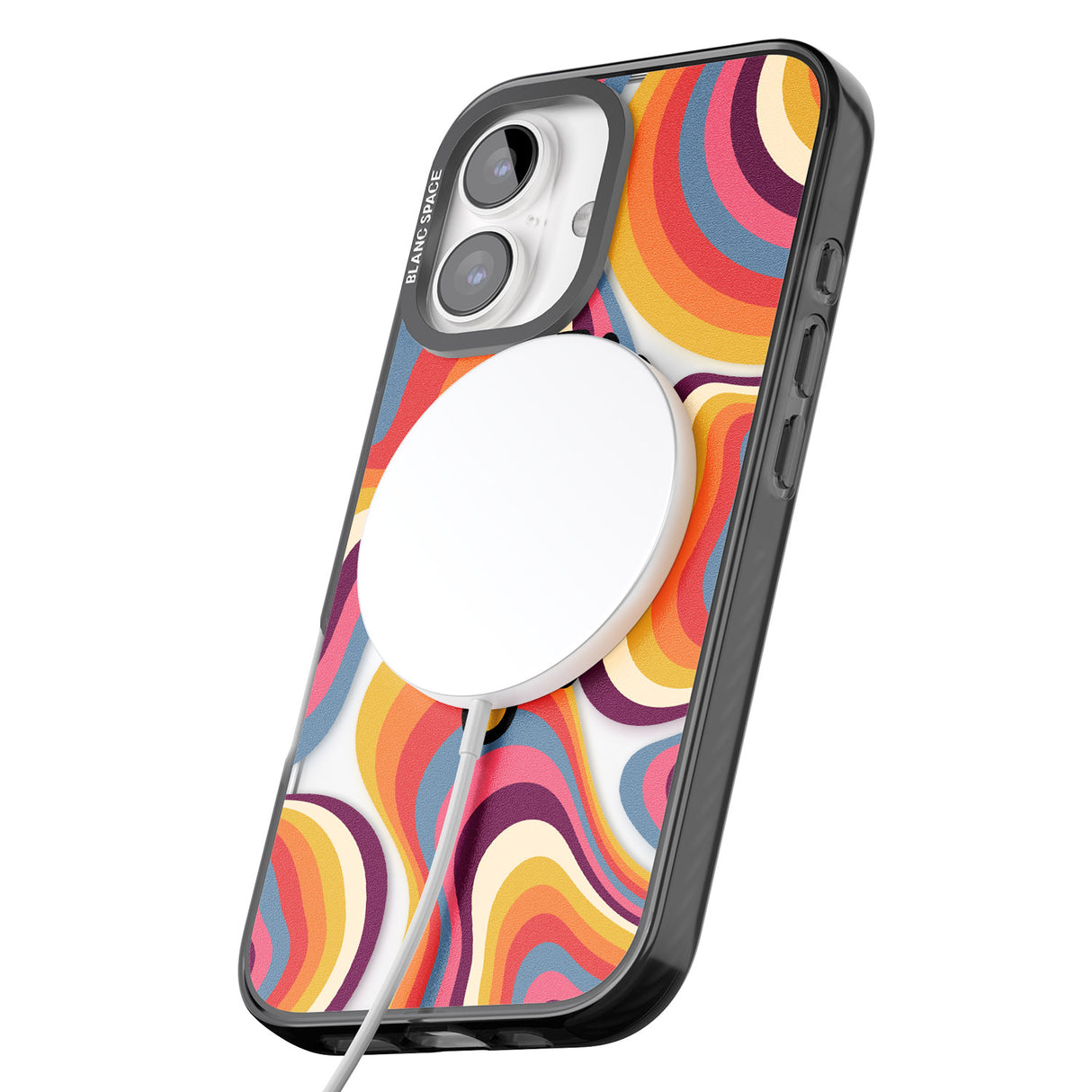 iPhone 16 Pro Max Trippy Face Melt Black Impact Phone Case