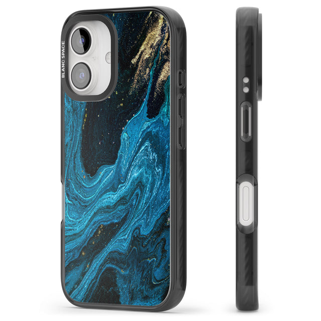 iPhone 16 Pro Max Saphire Lagoon Black Impact Phone Case