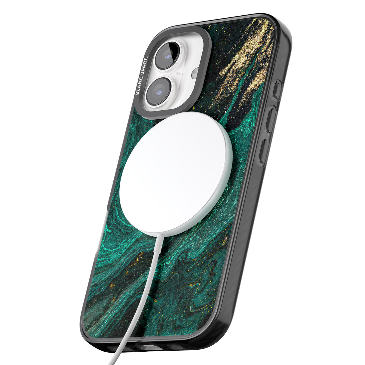 iPhone 16 Pro Max Emerald Lagoon Black Impact Phone Case