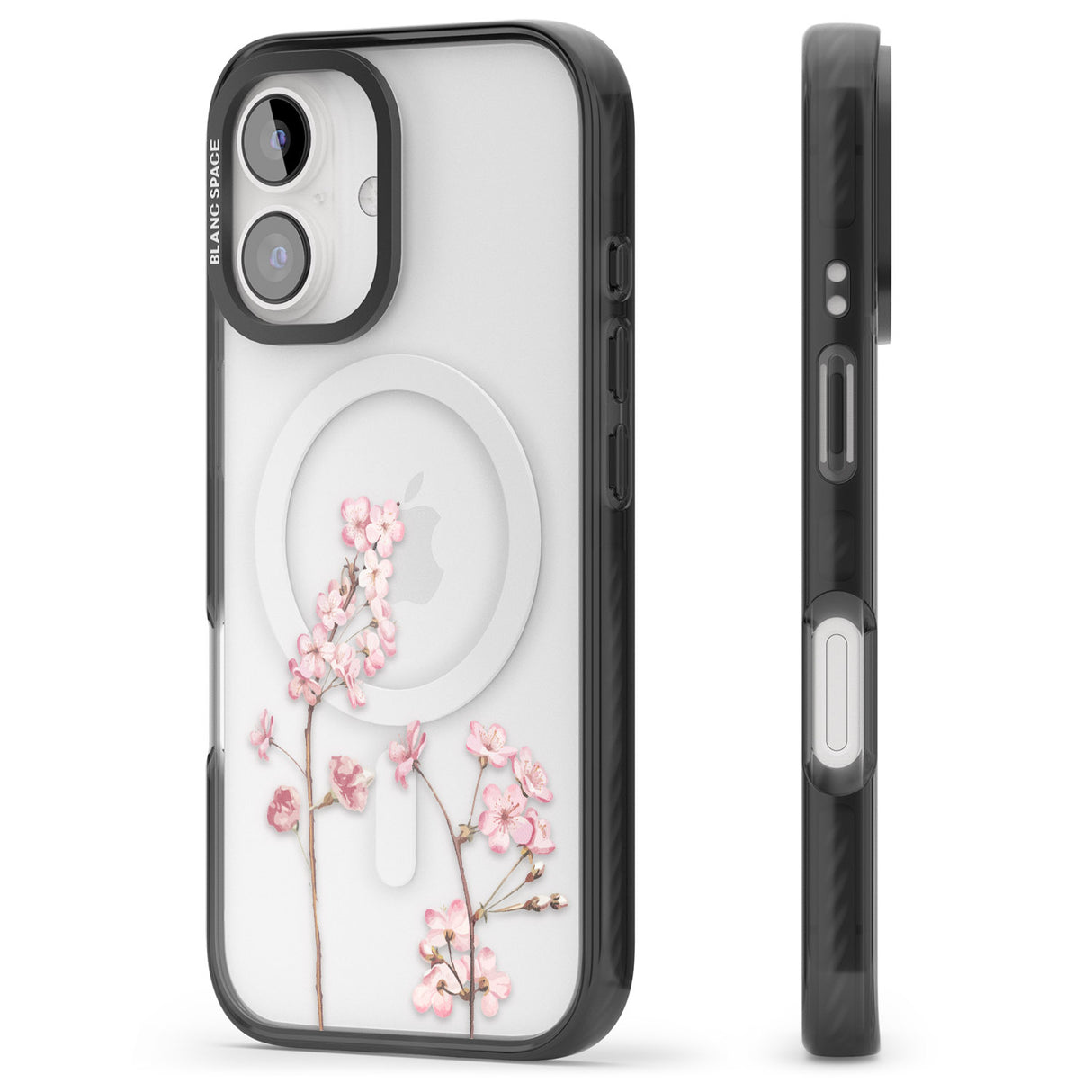 iPhone 16 Pro Max Blossom Flower Black Impact Phone Case