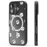 iPhone 16 Pro Max Clear Dice Pattern Black Impact Phone Case