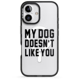 iPhone 16 Pro Max Dog Doesn't Like You Black Impact Phone Case