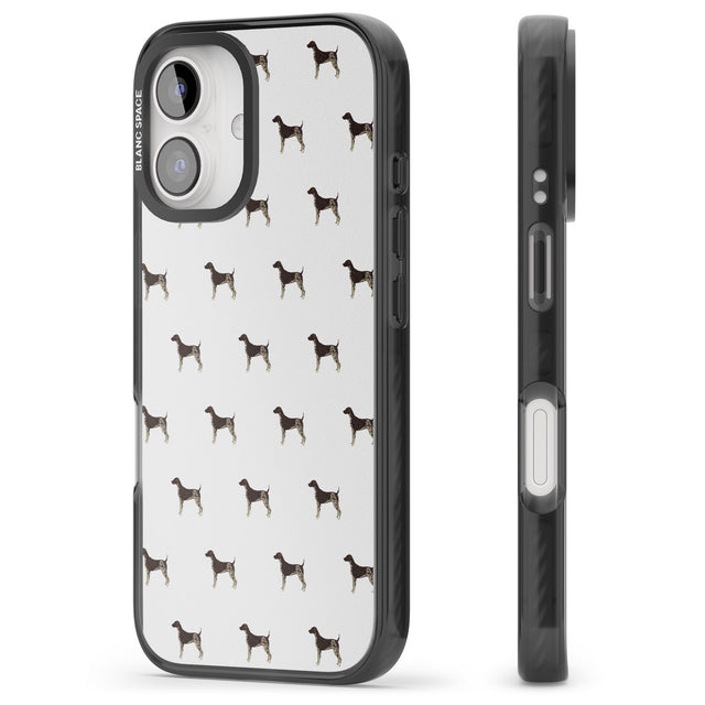 iPhone 16 Pro Max German Shorthaired Pointer Dog Pattern Black Impact Phone Case