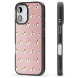 iPhone 16 Pro Max Papillon Dog Pattern Black Impact Phone Case