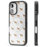 iPhone 16 Pro Max Border Terrier Dog Pattern Clear Black Impact Phone Case