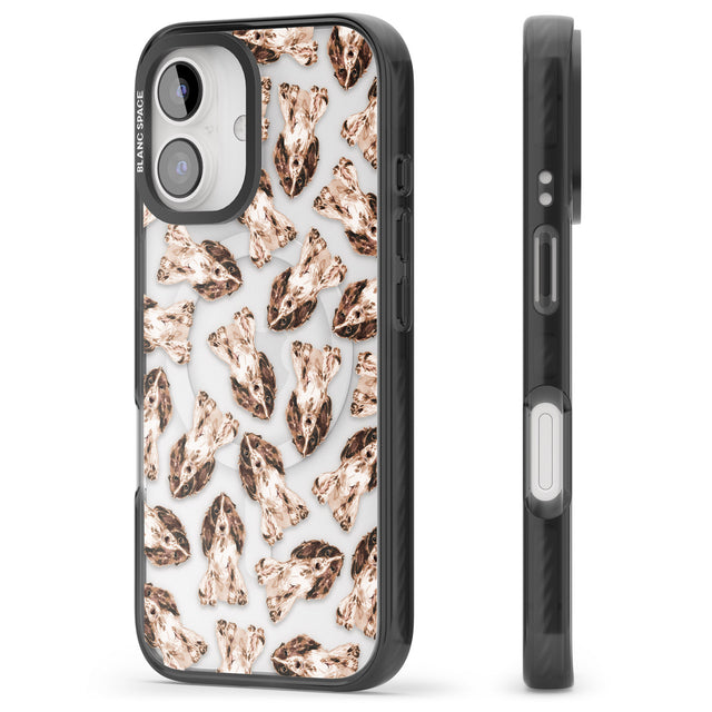 iPhone 16 Pro Max Cocker Spaniel (Brown) Watercolour Dog Pattern Black Impact Phone Case