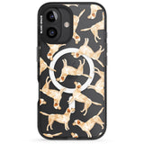 iPhone 16 Pro Max Yellow Labrador Watercolour Dog Pattern Black Impact Phone Case