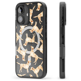 iPhone 16 Pro Max Yellow Labrador Watercolour Dog Pattern Black Impact Phone Case