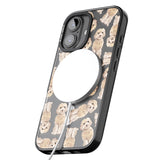 iPhone 16 Pro Max Cockapoo (Champagne) Watercolour Dog Pattern Black Impact Phone Case