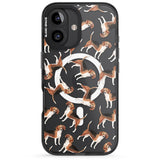 iPhone 16 Pro Max Beagle Watercolour Dog Pattern Black Impact Phone Case