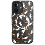 iPhone 16 Pro Max Bernese Mountain Dog Watercolour Dog Pattern Black Impact Phone Case