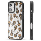 iPhone 16 Pro Max Doberman Watercolour Dog Pattern Black Impact Phone Case