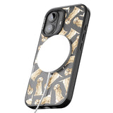 iPhone 16 Pro Max Golden Retriever Watercolour Dog Pattern Black Impact Phone Case