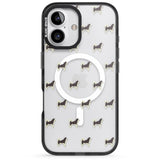 iPhone 16 Pro Max Alaskan Malamute Dog Pattern Clear Black Impact Phone Case