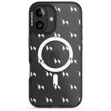 iPhone 16 Pro Max English Springer Spaniel Dog Pattern Clear Black Impact Phone Case