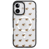 iPhone 16 Pro Max Shih Tzu Dog Pattern Clear Black Impact Phone Case