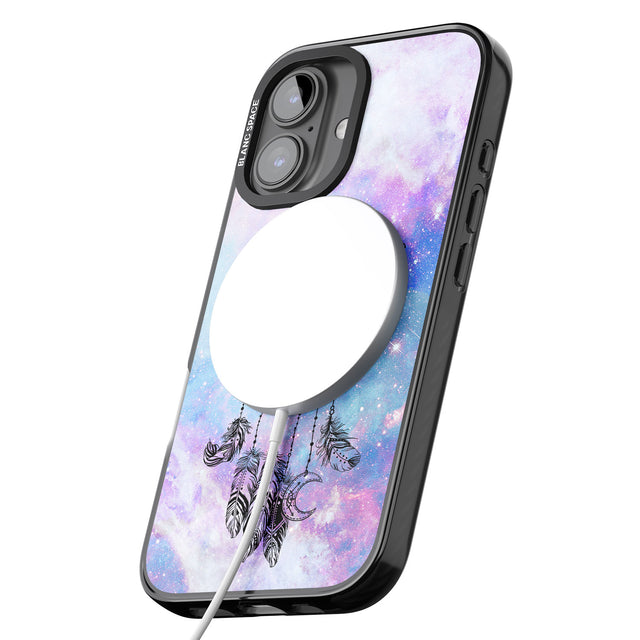 iPhone 16 Pro Max Simple Galaxy Pattern Dreamcatcher Black Impact Phone Case