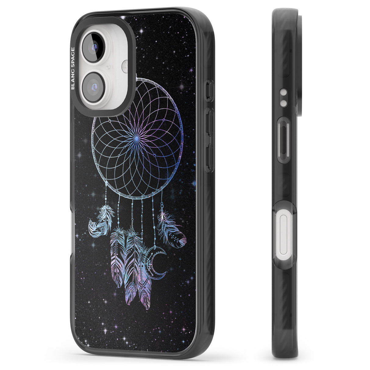 iPhone 16 Pro Max Dreamcatcher Space Stars Galaxy Print Black Impact Phone Case