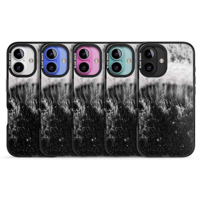 iPhone 16 Pro Max Ocean Wave Galaxy Print Black Impact Phone Case